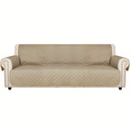 Universal Fit Sofa Slipcover Protector Washable 3 4 Seater, 5-Layer Quilted Pet-Friendly Couch Cover with Elastic Straps – Recliner & Loveseat Compatible, Non-Slip Furniture Protector for Living Room