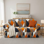 Printed Skirt Elastic Sofa Cover Full Wrap – Universal Fiber Fabric All-Season Couch Slipcover Protector for Living Room, Single 2-Seater 3-Seater 4-Seater