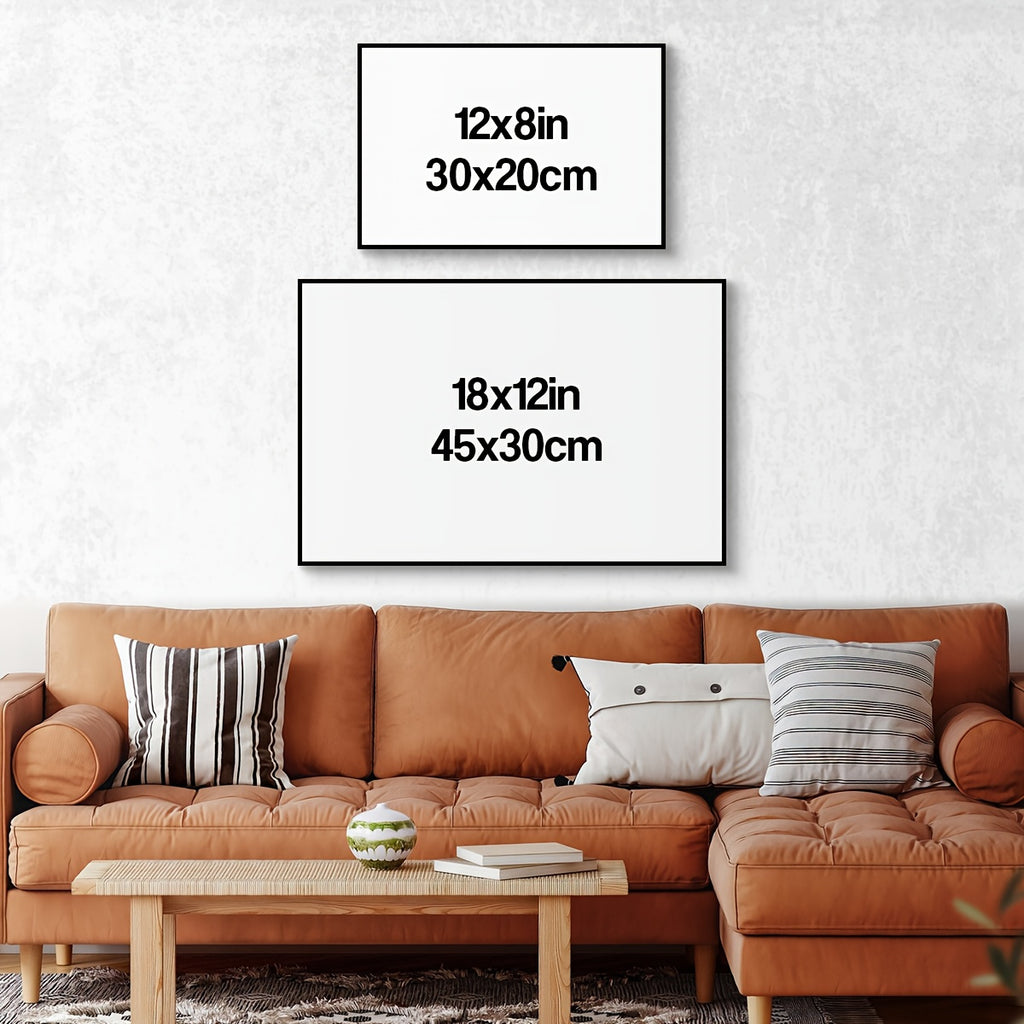 Personalized Couples Canvas Wall Art - Custom Deer & Mountains 2D Flat Print with Two Names, Romantic Gift for Couples, Anniversary Wedding Bedroom Decor