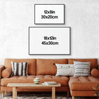 Personalized Couples Canvas Wall Art - Custom Deer & Mountains 2D Flat Print with Two Names, Romantic Gift for Couples, Anniversary Wedding Bedroom Decor
