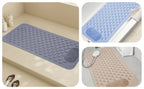 Anti-Slip Shower Mat with Massage Function – Extra Large Non-Slip Bathtub Mat for Safety & Comfort | 19.7”x31.5” | Green, Grey, White, Blue, Khaki & Pink