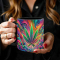 Psychedelic Print Ceramic Coffee Mug 11oz – Vibrant Abstract Art Design Cup for Coffee, Tea & Hot Chocolate | Unique Gift for Friends, Office & Home
