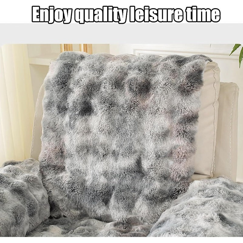 Thick Rabbit Plush Recliner Chair Cover – Soft Non-Slip Shaggy Sofa Slipcover