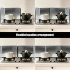 Stainless Steel Splatter Guard 4-Panel Foldable 31.5" - Extra-Wide Grease Splash Shield, Heat Resistant Nonstick Coating, Kitchen Backsplash Protector for Gas Range & Frying Pan | Nuvia Haven