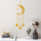 Handmade Moon Agate Tree Hanging Ornament – Boho Suncatcher Crystal Wall Decor | Birthday, Christmas & Holiday Gift for Mom, Friends & Her