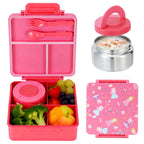 Space-Themed Bento Box with Insulated Soup Cup - Microwave Safe 3-Compartment Lunch Box, Secure Latch, for School Picnic Work, Kids & Adults | Nuvia Haven