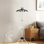 Foldable Ironing Rack & Clothes Drying Rack – Height-Adjustable, 360° Rotating Arm, Space-Saving Telescopic Laundry Stand for Home & Small Spaces | Black & Grey