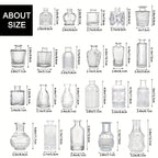 Clear Glass Bud Vases Bulk Set 12/24/64pcs - Small Flower Vases for Rustic Wedding Centerpieces, Banquet, Party & Festival Table Decor, Halloween & Christmas Home Restaurant Decoration