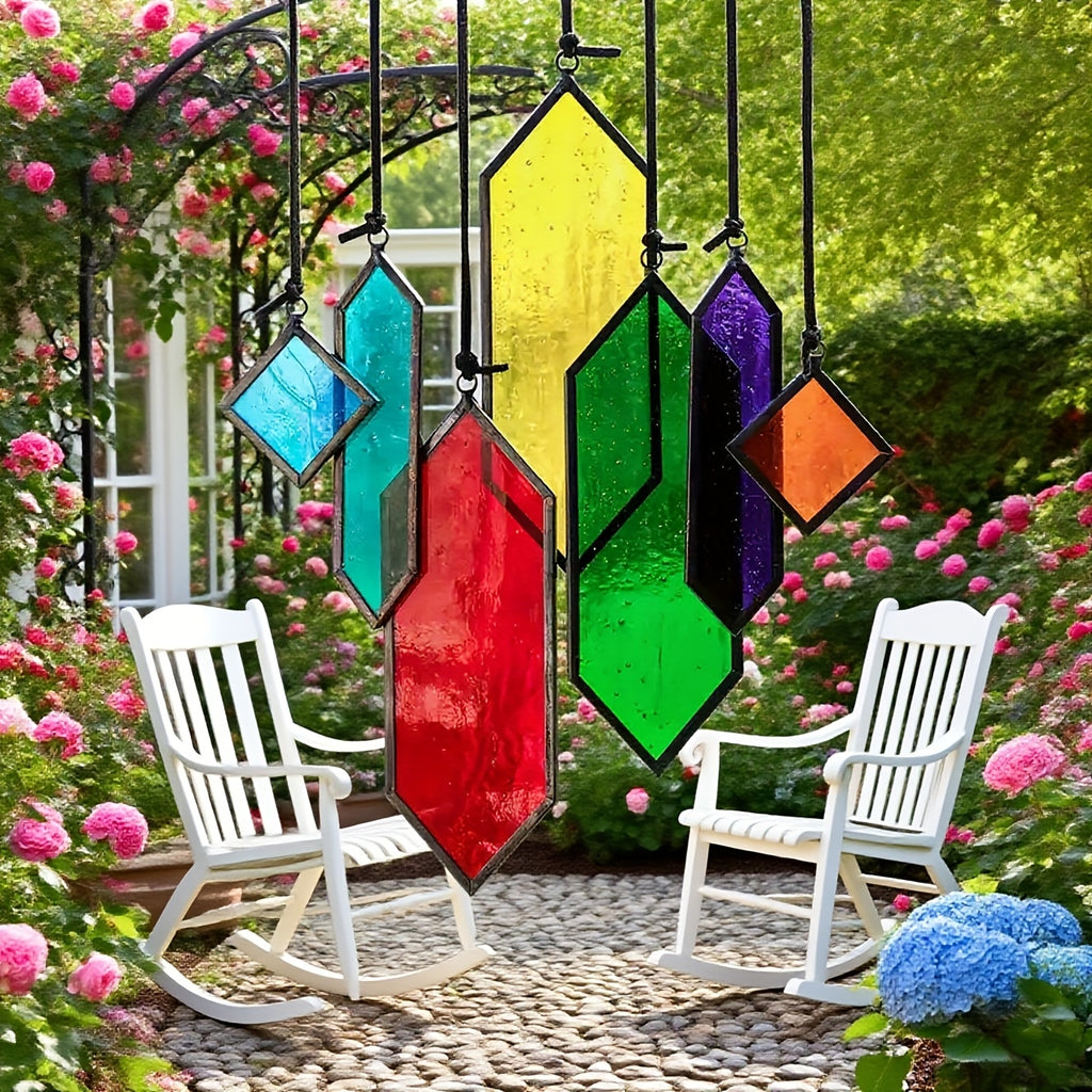 Rainbow Suncatcher Crystal Glass Sun Catcher Pendant – Hanging Window Prism Ornament for Home Garden Decoration, Wedding Party Decor & Housewarming Gift
