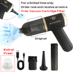 Cordless Handheld Vacuum Cleaner 12KPa High Suction – Blow & Suction Dual Mode, Ultra-Lightweight 12.2oz, 2x2000mAh Battery, Type-C Charging, Mini Portable Vacuum for Car Home Office Pet Hair