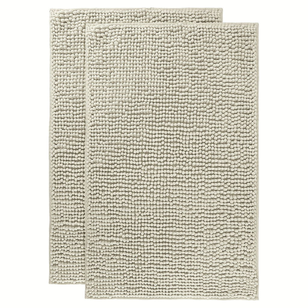 Chenille Bathroom Rug Extra Soft Absorbent Bath Mats for Bathroom Floor – Non-Slip, Water Absorbent, Machine Washable Bath Mat