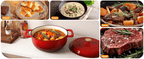 Dutch Oven 5QT 6QT 7.5QT Enameled Cast Iron Cookware with Lid Silicone Handles Oven Safe 500°F Bread Baking Stews Roasts Multiple Colors