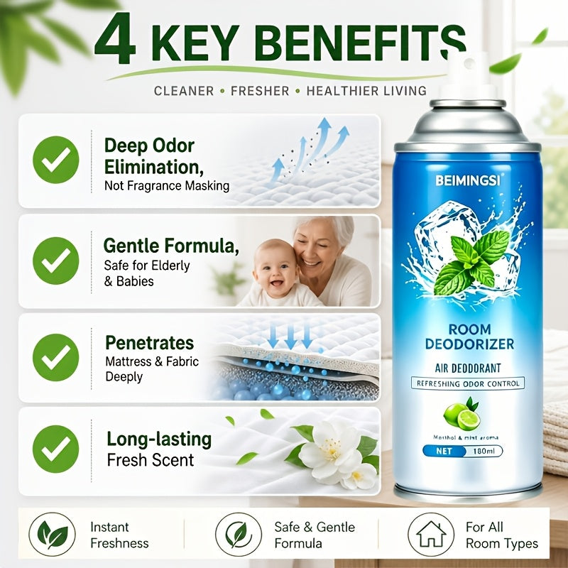 Senior Odor Eliminator Deodorizing Refreshing Spray 6.09 oz Removes Body Odor and Urine Smell for Bedroom Guest Room Car Hotel Elder Care