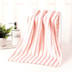 Color Coded Coral Fleece Towel Set 5 Pack – Ultra Soft Thickened Absorbent Bath Face Towels 5 Colors for Spa Sensitive Skin, Solid or Striped