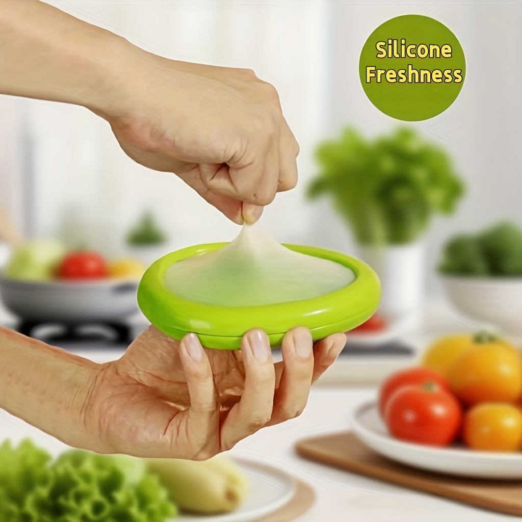 Silicone Fruit & Vegetable Fresh Keeper Set - Reusable Produce Saver Containers for Avocado, Onion, Tomato, Lemon, Garlic & Potato, Fridge Storage, 6 or 8 Piece Set