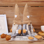 Gnome Home Decor Set of 2 Collectible Gnome Figurines Holiday Decor for Living Room Bedroom Office Desktop Ornaments Birthday Mothers Day Fathers Day Gifts for Women Men Cute Scandinavian Tomte Shelf Decor