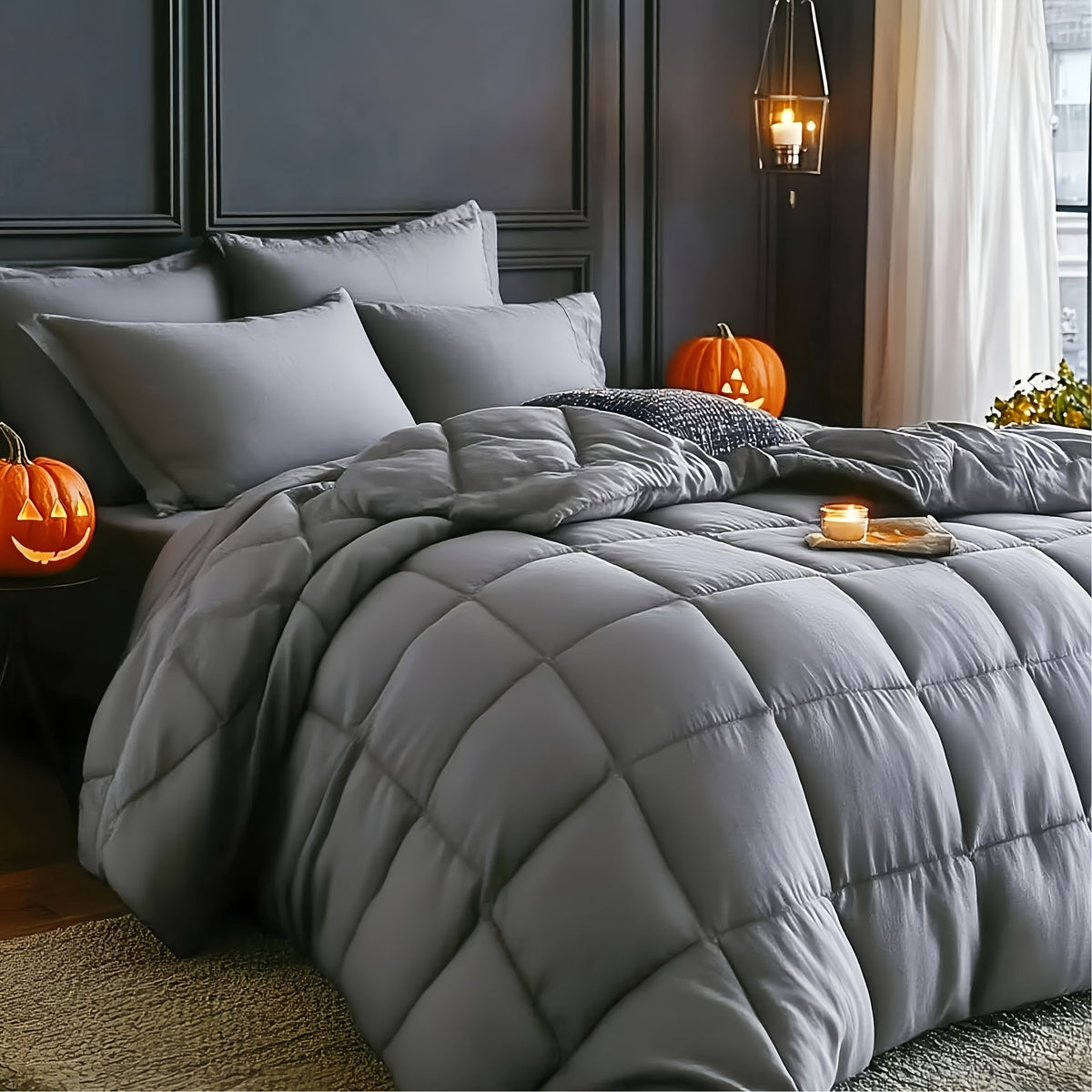 Comforter Set 3pcs 5pcs 7pcs - Extra Thick Warm Bedding Set with Sheet Sets & Pillowshams, Full Queen King Size, Machine Washable, Halloween Themed Kids Room Decor