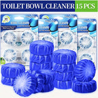 Automatic Toilet Cleaner Tablets Drop-In Tank Formula – Powerful Stain Removal & Long-Lasting Deodorizing Fresh Linen Scent for Home Bathroom Hygiene, Available in 11, 15 & 31 Pack Options