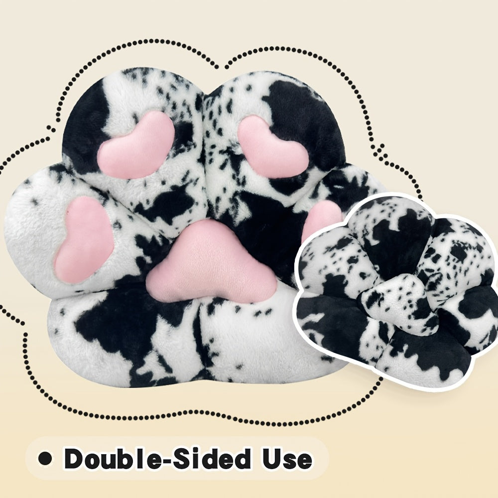 Cat Paw Cushion Jumbo Plush 23.6"x27.6", Oversized Cute Cat Paw Print Pillow with Quilted Cover & Filling for Office Chair, Gaming Chair, Bed & Floor Decor