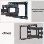 Full Motion TV Wall Mount for 37–86 Inch TVs, Heavy Duty Articulating Bracket, Swivel & Tilt, VESA 600x400mm, Holds Up to 100 lbs