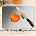Stainless Steel Cutting Board Set 3 Piece - Dual-Sided SUS304 Metal Chopping Boards Non-Stick Rust-Resistant BPA-Free Portable for Kitchen Camping Picnic, Meat Fruit Vegetables