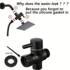 3-Way Rain Shower Head System Dual Heads with Handheld Spray High Pressure Extension Arm 8 10 12 Inch Black Chrome