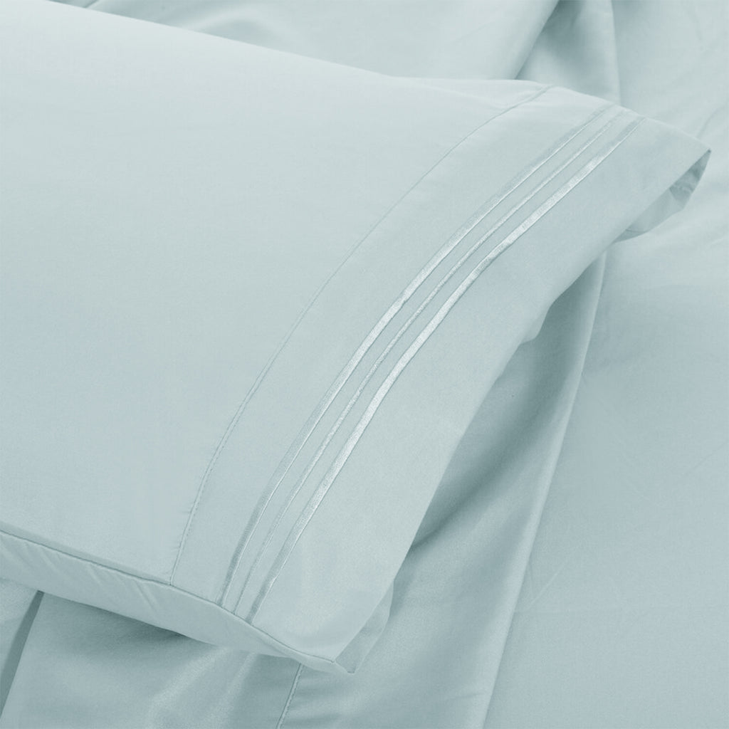 Brushed Microfiber Bed Sheet Set 6 Piece with Embroidered Pillowcases - Hotel Luxury Deep Pocket 16 Inch, Soft Breathable All Season, 24 Colors, Twin Twin XL Full Queen King Cal King
