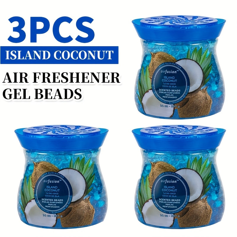 Air Freshener Scented Beads 3-Pack 14oz Each Long-Lasting Fragrance Odor Eliminator for Home Room Closet Bathroom Car Office Fabric Aromatherapy Multiple Scents