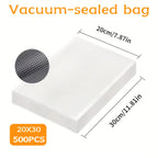 Vacuum Sealer Bags 500pcs BPA-Free Food Storage Bags 7 Sizes – Co-Extruded Reusable Vacuum Seal Bags Compatible with Most Vacuum Sealers