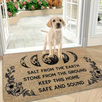 Halloween Witch Doormat Non-Slip Polyester Indoor Outdoor Floor Mat - Spooky Funny Witch Print for Front Door Entryway Porch, Halloween Home Decoration & Gift Idea