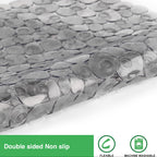 Non-Slip Bathtub Mat 27x14 Inch, Pebble Texture Suction Cup Shower Mat – Double-Sided Anti-Slip Soft PVC Tub Mat for Elderly & Kids, Machine Washable