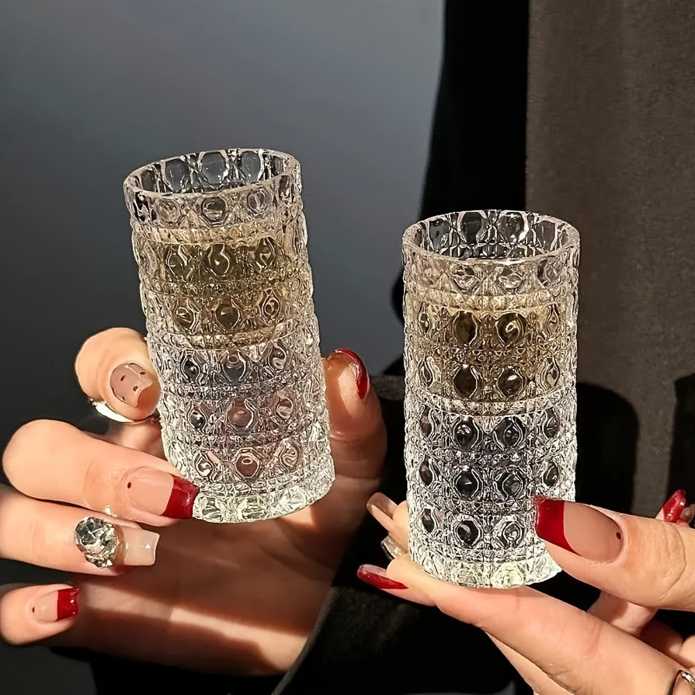 Diamond Engraved Shot Glasses Set of 4 or 6 – Elegant Crystal-Look Mini Spirit Glasses for Vodka, Whiskey & Cocktails – Reusable Party Barware