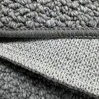 Imitation Sisal Bathroom Mat Non-Slip Water Absorbent – Cat Scratch Resistant Entryway Doormat, Mud & Sand Removal, Easy to Clean, Dark Gray & Brown, 2 Sizes