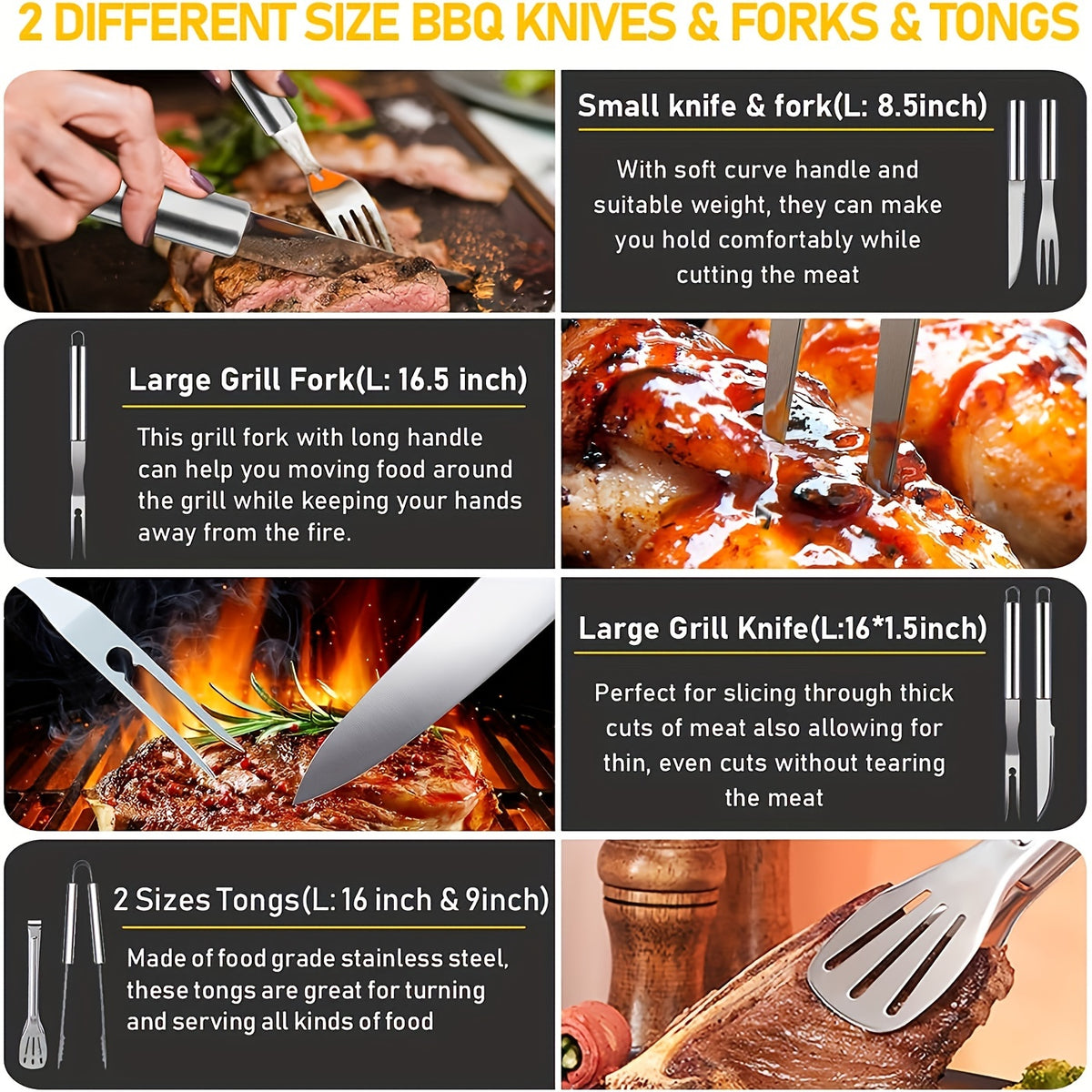 Stainless Steel Griddle Tool Set 34-Piece – 304 Food-Grade BBQ & Teppanyaki Tools for Camping, Family Cookouts & Outdoor Cooking