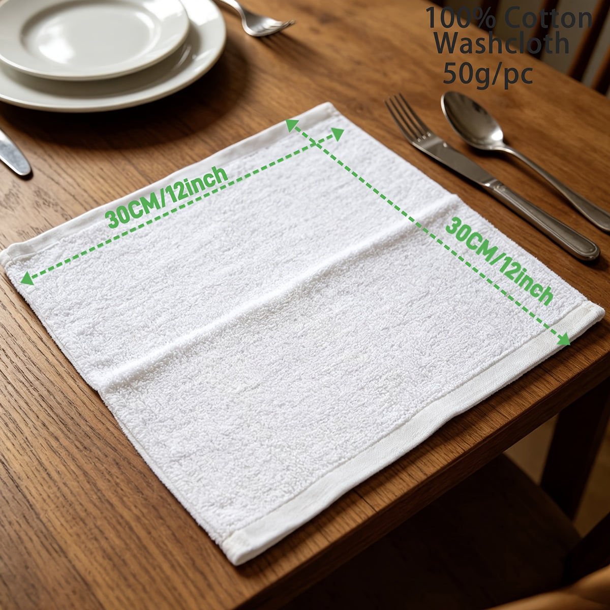 Washcloths Set 100% Cotton Flannel – Soft Highly Absorbent Face Cloths & Fingertip Towels – 12, 24 or 60 Pack for Bathroom, Facial Care, Gym & Spa