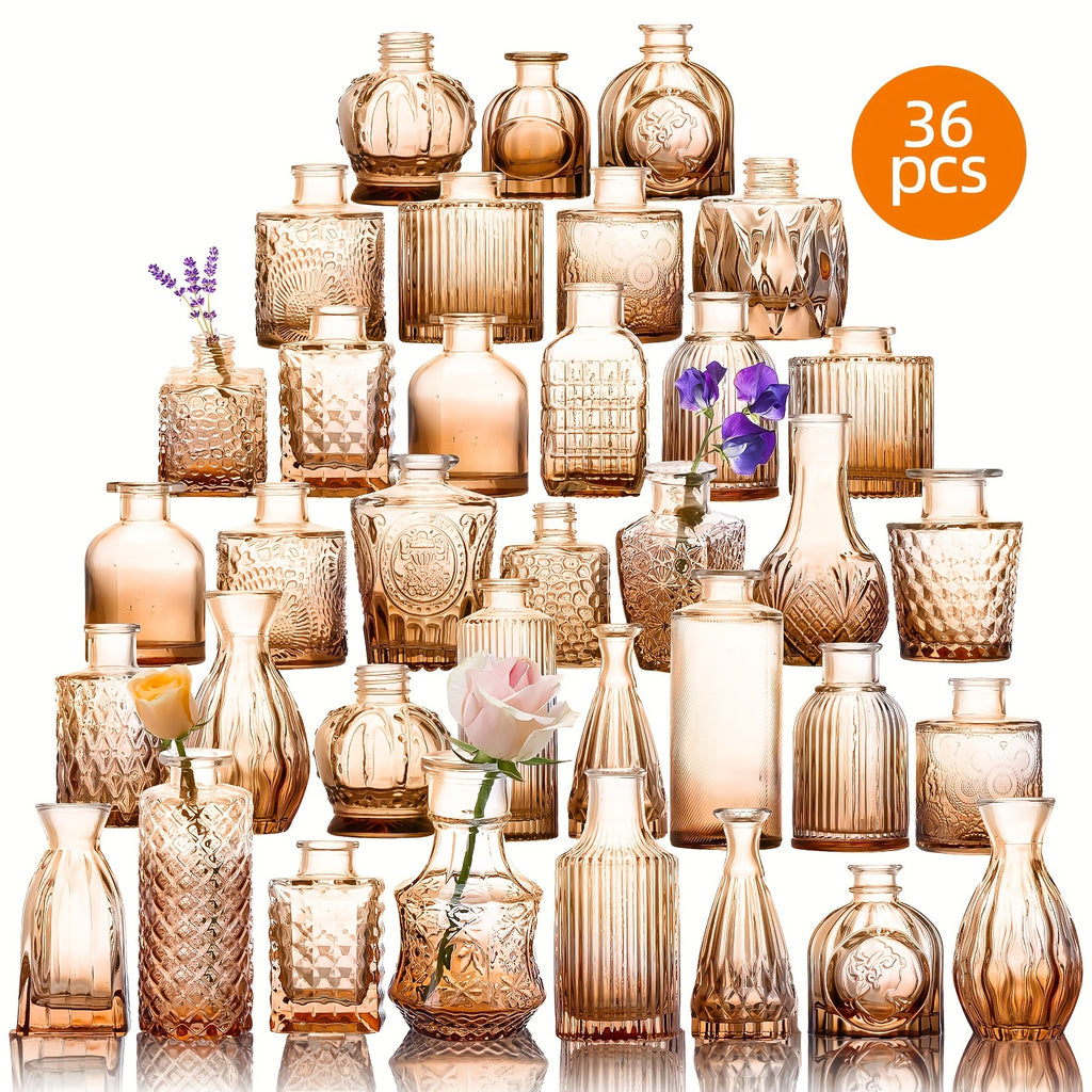 Mini Bud Vases Set of 36 Clear Small Flower Vases for Wedding Centerpieces Birthday Anniversary Party Table Decor – Mother's Day Gift