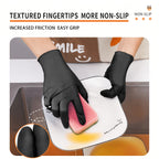 300 Pcs Black Nitrile Disposable Gloves Thickened High-Density S M L XL for Kitchen Cleaning Tattoo Beauty Salon