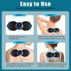 Body Massager with 19 Strength Settings & 3 Replaceable Pads – Electric Muscle Relaxer for Arms Legs Shoulders & Waist, Portable Full Body Pain Relief Device