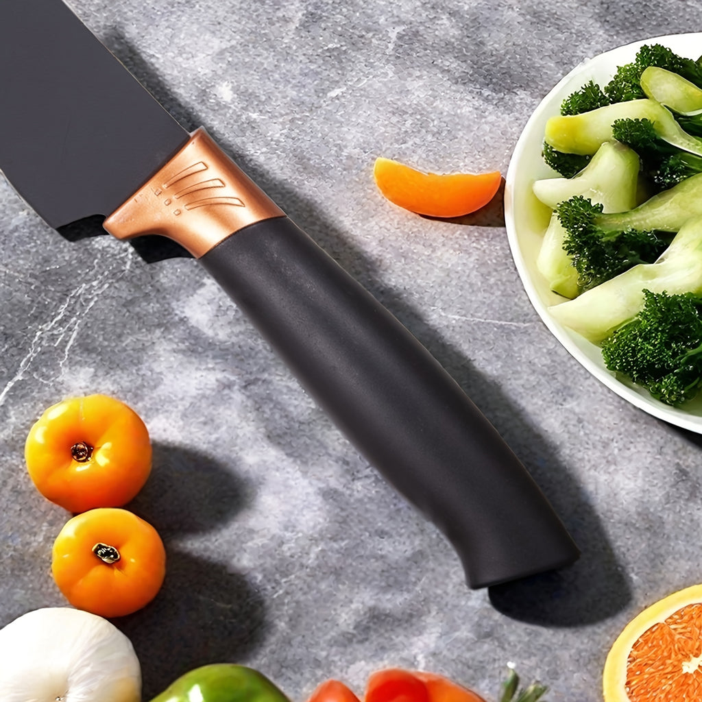 19-Piece Kitchen Knife & Utensil Set with Block – Silicone Cooking Tools, Wooden Handles, Stainless Steel Knives, Cutting Board & Scissors | All-in-One Kitchen Starter Set for Home, Dorm & Housewarming Gift