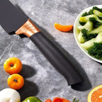 19-Piece Kitchen Knife & Utensil Set with Block – Silicone Cooking Tools, Wooden Handles, Stainless Steel Knives, Cutting Board & Scissors | All-in-One Kitchen Starter Set for Home, Dorm & Housewarming Gift