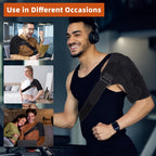 Heated Shoulder Massager with 3 Vibration & Heating Modes, Wireless USB Charging Multifunctional Shoulder Wrap Massager for Pain Relief Relaxation, Gift for Elderly Parents Friends