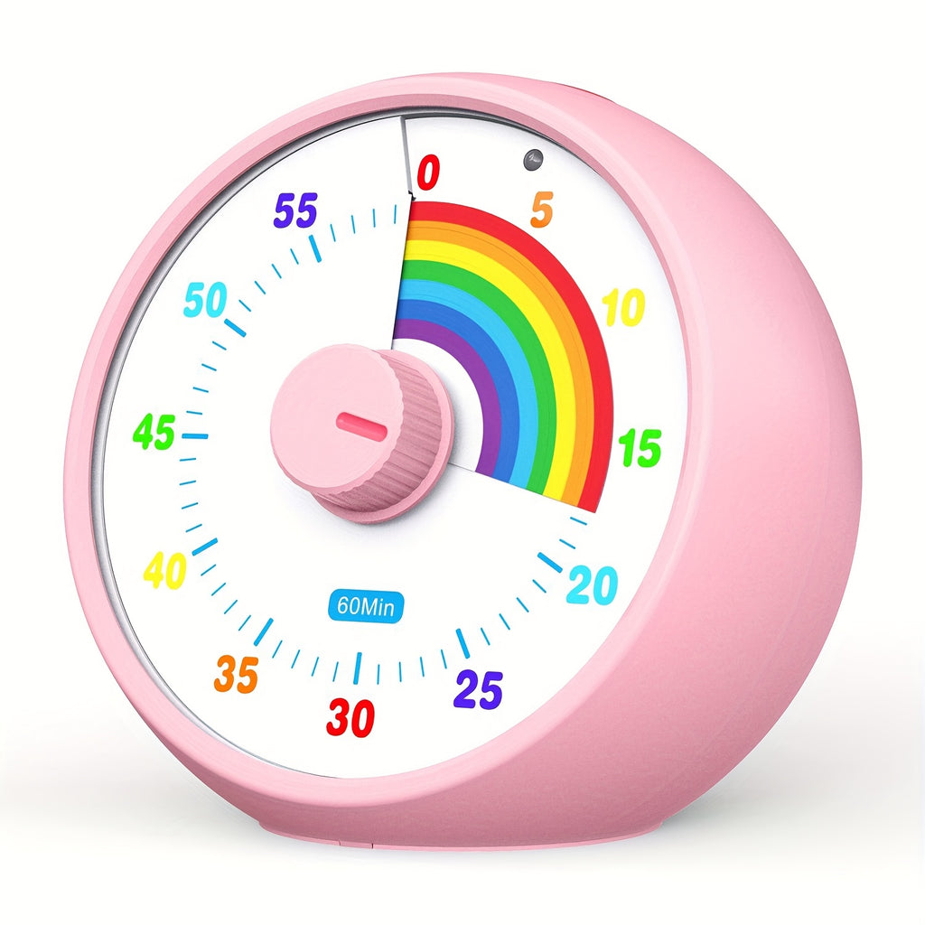 60-Minute Visual Countdown Timer | Silent, Color-Coded | Classroom, Office & Kitchen