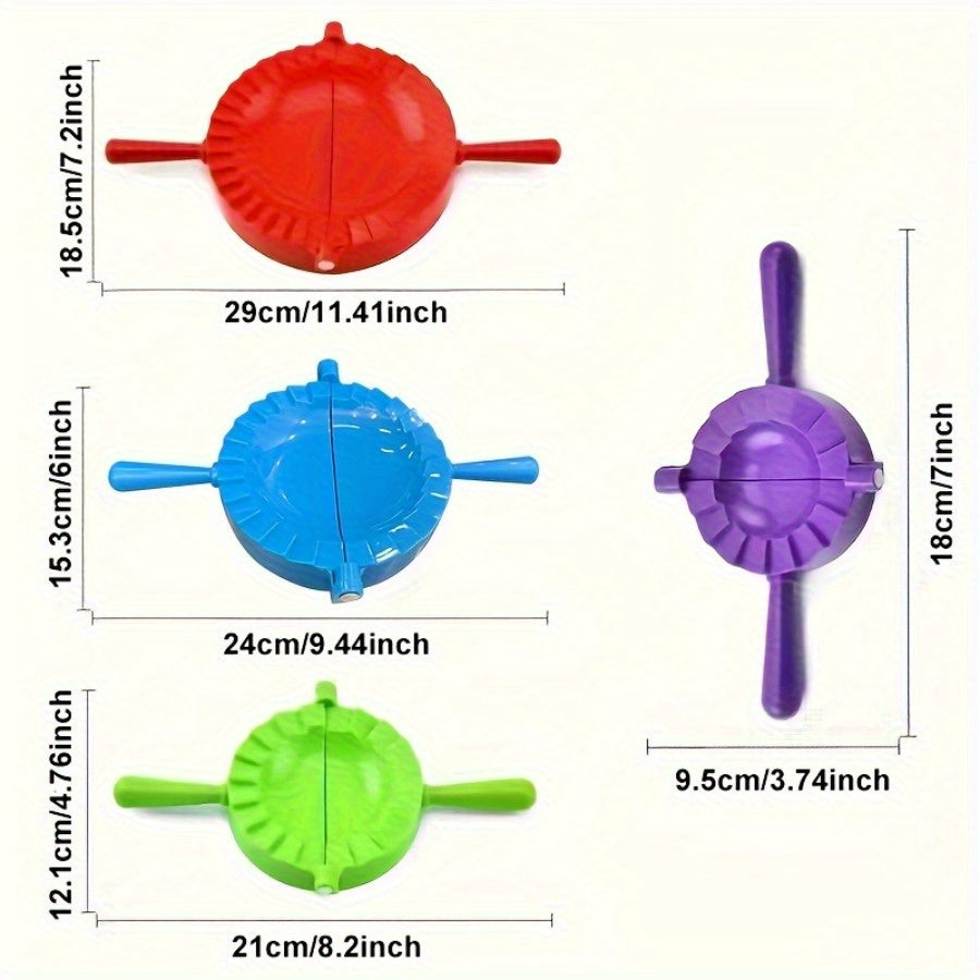 Dumpling Maker Mold Set of 4 Sizes - Dough Press for Dumplings, Wontons, Potstickers, Pies & Empanadas, Dumpling Making Tool Kit for Homemade Dumplings
