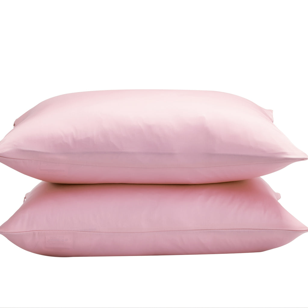 Mulberry Silk Pillowcases 2pcs - 600 Thread Count Solid Color Cooling Pillow Covers with Hidden Zipper for Hair and Skin Care Bedroom Sofa Machine Washable