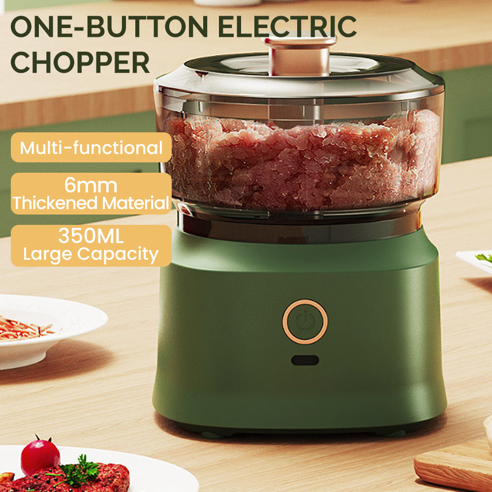 Mini Electric Food Chopper USB Rechargeable, Meat Grinder Vegetable & Garlic Mincer, Compact Cordless Kitchen Food Processor with Copper Motor