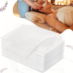 Disposable Massage Table Fitted Sheets Set of 5, Non-Woven Breathable 84.6" x 43.3" Single-Use Bed Covers for Beauty Salons, Spas & Skincare Treatments