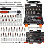 52-Piece Professional Tool Set Toolbox – Multi-Function Portable Home & Car Repair Kit for Enthusiasts and Professionals, Gift for Men, White Black Red