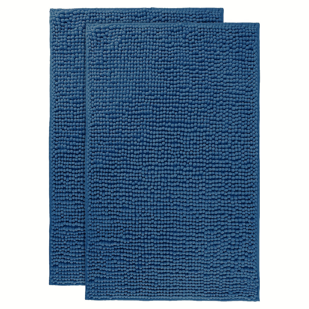 Chenille Bathroom Rug Extra Soft Absorbent Bath Mats for Bathroom Floor – Non-Slip, Water Absorbent, Machine Washable Bath Mat