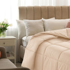 All Season Comforter with Corner Tabs & Box Stitching – Soft Fluffy Lightweight Hotel-Quality Duvet Insert for Twin Queen King, Breathable Year-Round Bedding