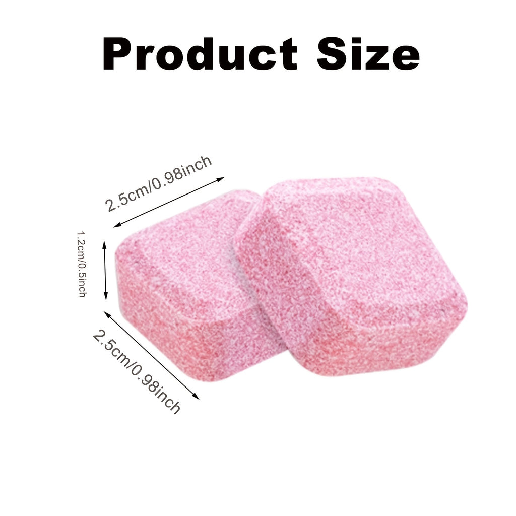 Toilet Bowl Cleaner Tablets Pink Effervescent Automatic Cleaning Tabs Powerful Descaling Deodorizing Long-Lasting Fragrance Household Bathroom 36 72 108 Pcs